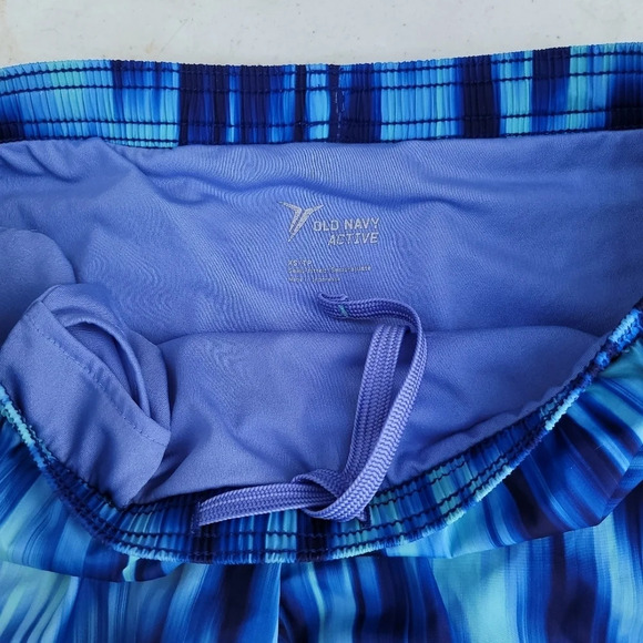 Old Navy Active Shorts Women Medium Blue Semi Fitted Lined Drawstring Running XS - Picture 7 of 8